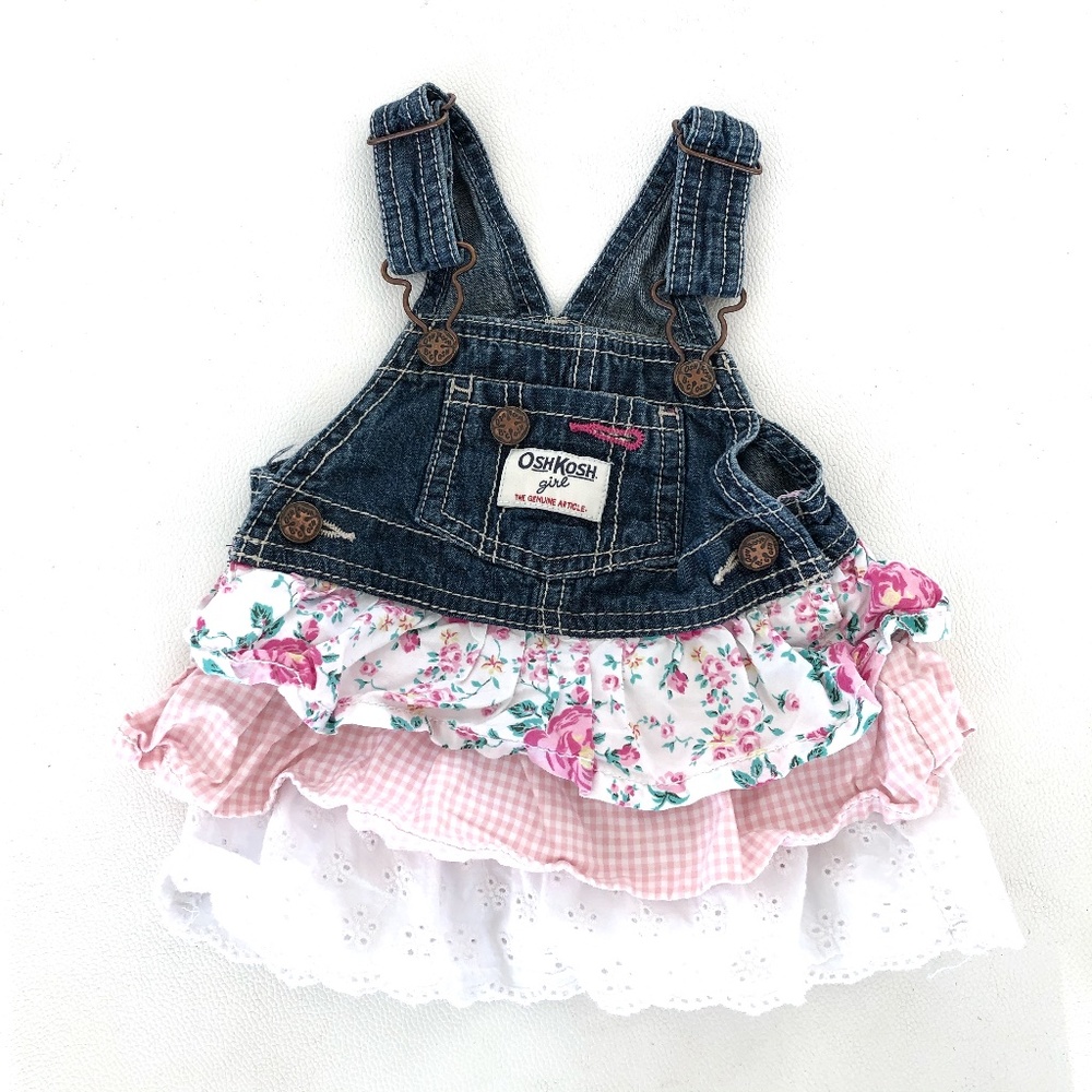Osh Kosh  Infant Girls Overalls with Ruffles